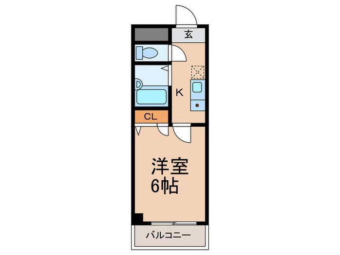 第18シンエイビル(1K/2階)の間取り写真