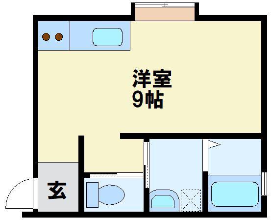 さくらステージ九工大前(ワンルーム/1階)の間取り写真