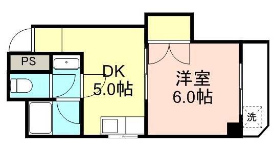 シティヴィライシモト(1DK/2階)の間取り写真