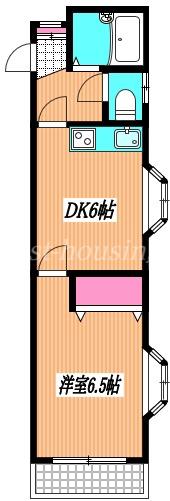 コーポ雅(1DK/1階)の間取り写真