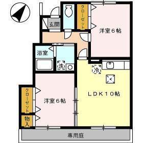 アマービル桜(2LDK/2階)の間取り写真