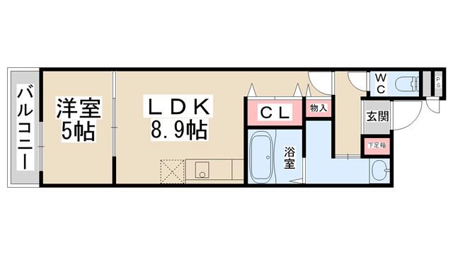 フジパレス池田南II番館(1LDK/3階)の間取り写真