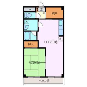 メゾン志野(1LDK/1階)の間取り写真