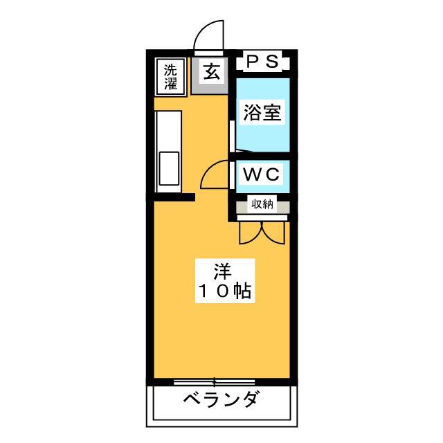 パルミラ A(ワンルーム/2階)の間取り写真