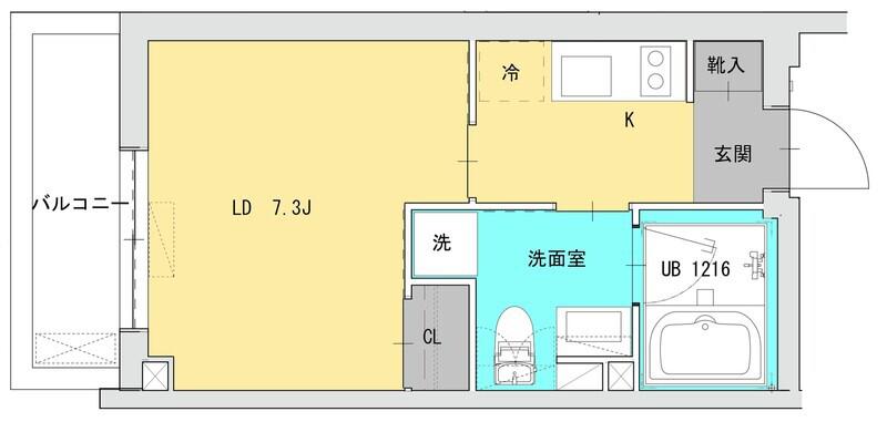 FOOTON桜新町(ワンルーム/1階)の間取り写真