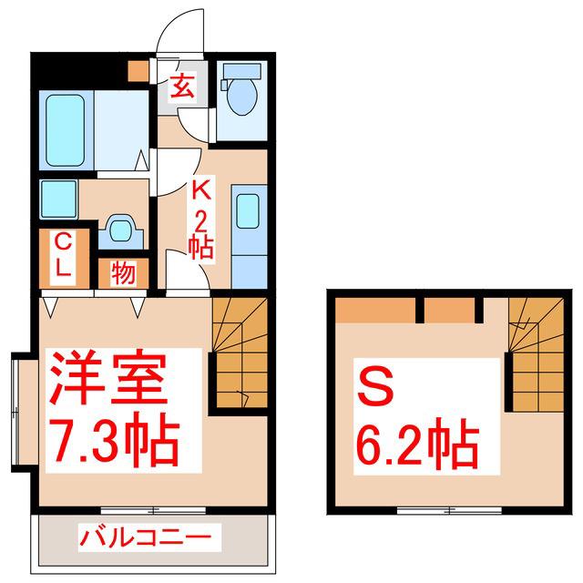 SPIRIT(1SK/1階)の間取り写真