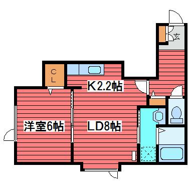 オリーブガーデン(1LDK/3階)の間取り写真