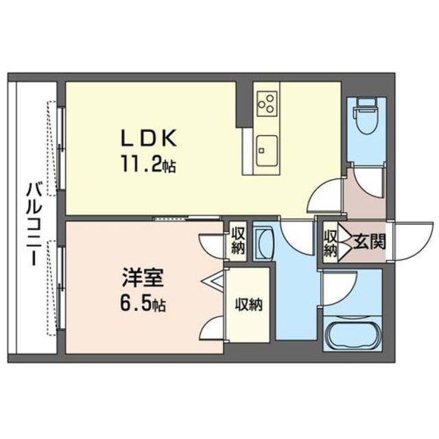 グレースリウム(1LDK/3階)の間取り写真