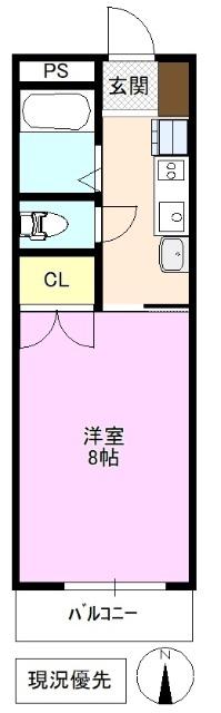 スリーパーシモンズパレス(1K/4階)の間取り写真