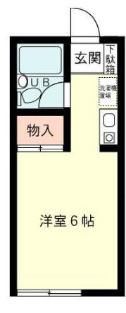 サンハイツNO2(ワンルーム/1階)の間取り写真
