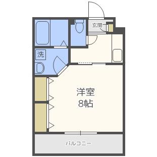 ブリリオ大阪BAY(1K/2階)の間取り写真