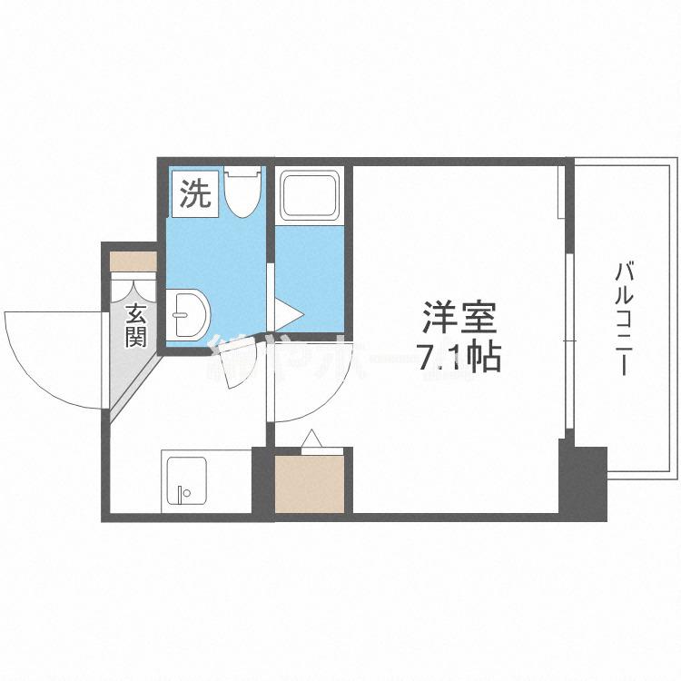 LIVIAZ NAMBA LUCE(1K/6階)の間取り写真