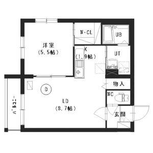 ル・ファール行啓通(1LDK/5階)の間取り写真