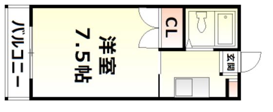 AVION902(1K/3階)の間取り写真