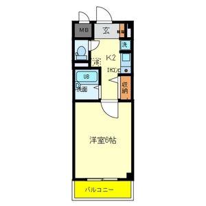 M・SUNRISE(1K/3階)の間取り写真