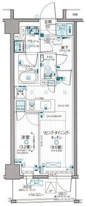 デュオステージ中野(1LDK/3階)の間取り写真