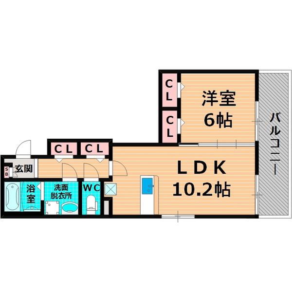 マハロ II(1LDK/2階)の間取り写真