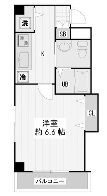 アルヴィータ舞浜(1K/4階)の間取り写真
