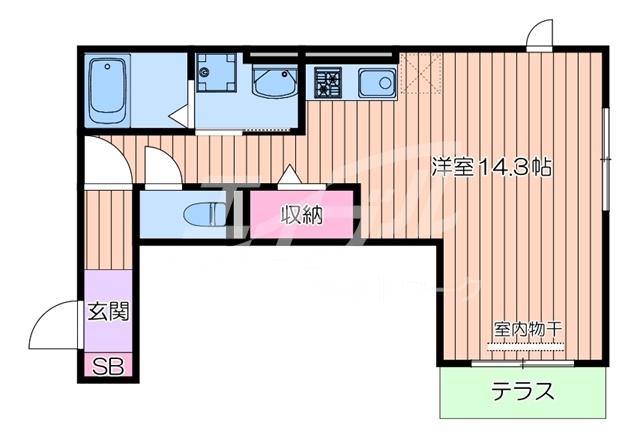 SHIPIEレジデンス京橋(ワンルーム/2階)の間取り写真