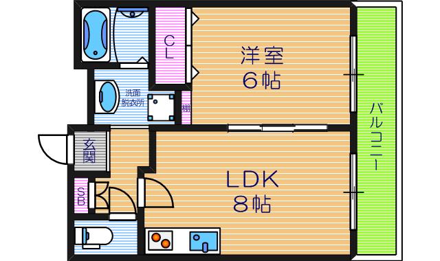 コンフォート・ソレイユ(1LDK/1階)の間取り写真