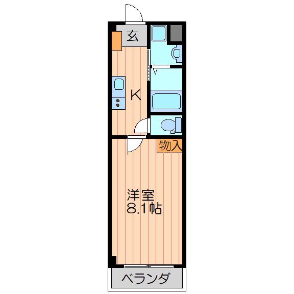 サンティール守口(1K/2階)の間取り写真