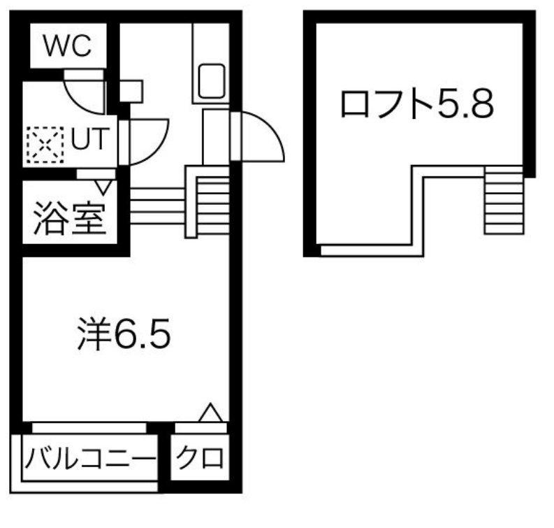 パルティーレ(1K/1階)の間取り写真