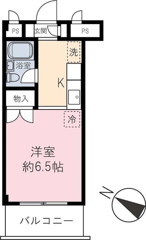 カーサソラーレ池袋(1K/4階)の間取り写真