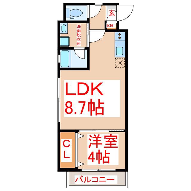 BEL FIORE(1LDK/3階)の間取り写真