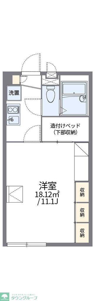 レオパレスMERCURY(1K/2階)の間取り写真
