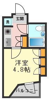 ガーデンハウス高砂(1K/5階)の間取り写真