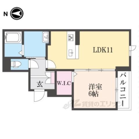 リリオス(1LDK/3階)の間取り写真