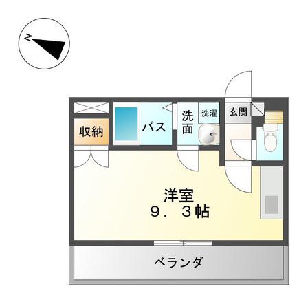 サンテームY(ワンルーム/1階)の間取り写真