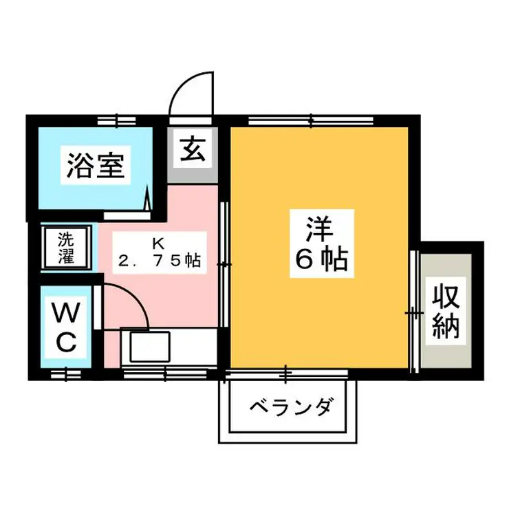 細貝ハイツ 2階階 間取り
