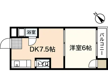 広島ベーカリービル(1DK/4階)の間取り写真