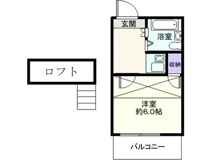 ヒルズ本山(1K/1階)の間取り写真