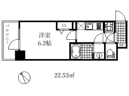 アドバンス神戸セラフィム(1K/5階)の間取り写真