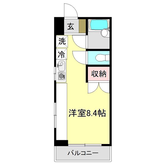 NECOSAN(ワンルーム/3階)の間取り写真