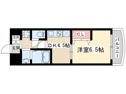ノルデンハイム新大阪Ⅱ(1DK/5階)の間取り写真
