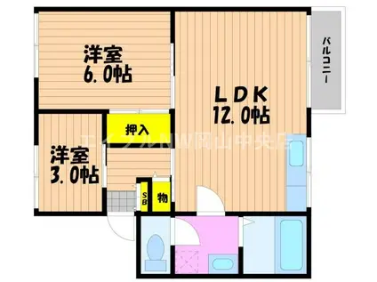 サニークレスト一宮(1SLDK/2階)の間取り写真