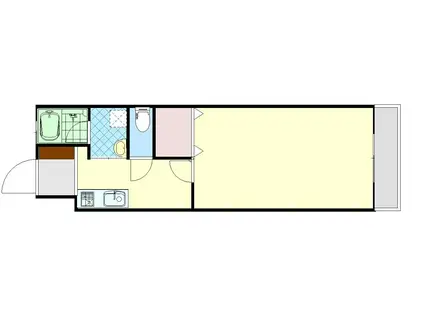 クリエイティブ河田(1K/1階)の間取り写真