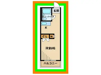 サンクチュアリーフォレスト(1K/10階)の間取り写真