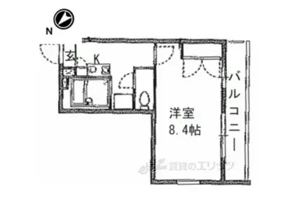 レオパレス枚方堂山(1K/1階)の間取り写真