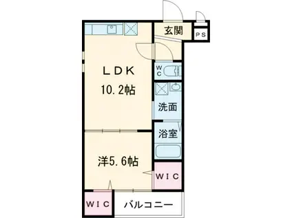 ポプラーレ狭山II(1LDK/2階)の間取り写真