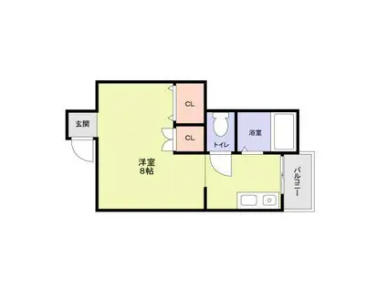 武田ビル(ワンルーム/2階)の間取り写真