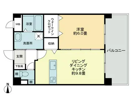 エストレーラ(1LDK/1階)の間取り写真