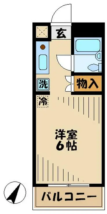 ステュディオ永山 3階階 間取り