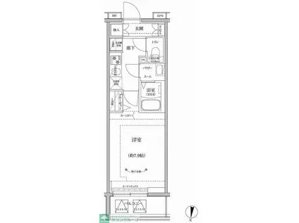 RELUXIA立石(1K/11階)の間取り写真
