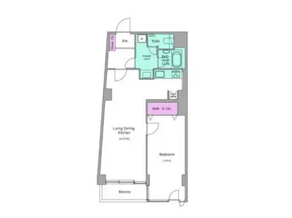 アーバンパーク代官山I(1LDK/2階)の間取り写真