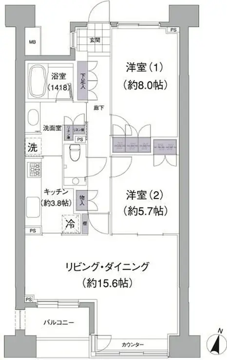 アビティ目黒 5階階 間取り