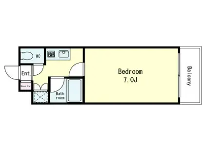 ロマネスク南博多(1K/3階)の間取り写真